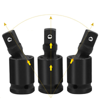 Adaptateur de prise Wobble à Impact d'air, Joint d'articulation pivotant à 360 degrés ensemble d'outils de réparation à main 1/2 3/8 1/4 convertisseur d'adaptateur de prise d'entraînement