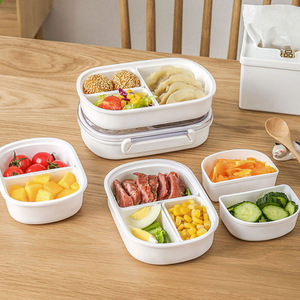 Sealable Compartmentalized <b>Lunch</b> <b>Box</b> With Lid For Students And Office Workers Portable Food Grade Fruit Preservation Container - Product Image 3