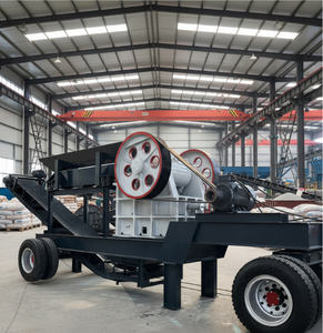CE Certified <b>Portable</b> Mobile Jaw Crusher-High Efficiency 22kw Motor & Engine 30t/h Capacity Compact Design for Easy Installation - Product Image 1