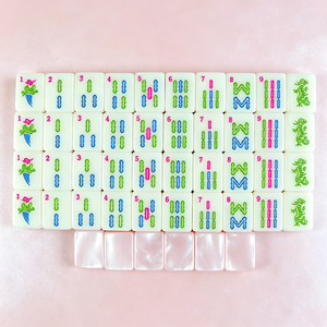Juego de Mahjong Portátil de Lujo para 4 Jugadores, con Fichas de Acrílico Rosa Personalizadas y Diseños de Animales, Ideal para Fiestas Familiares y Regalos - Product Image 4