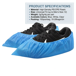 Plastic <strong>Shoes</strong> Protectors Boot <strong>Covers</strong> for Men and Women Waterproof <strong>Shoe</strong> <strong>Covers</strong> for Indoors Disposable <strong>Shoe</strong> <strong>Covers</strong> - Product Image 2