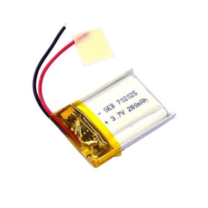 Li battery 300mAh lithium polymer battery <span class=keywords><strong>3</strong></span>,7 V 702025 280mAh LiPo battery for headset - Product Image 1