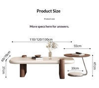 Table basse rectangulaire en bois moderne et minimaliste pour salon, design luxueux, meubles durables pour salon