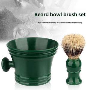 Brosse à barbe et bol à mousse pour <span class=keywords><strong>homme</strong></span>, brosse de salon de coiffure pour barbier - Product Image 5