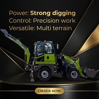 Mini-tracteur agricole 4x4 remorquable Everstar le moins cher avec chargeur arrière et pelle hydraulique à vendre
