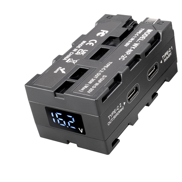 NP-F550/970 Series Double-Sided Dummy Battery for LED Light for Atomos Ninja/Shinobi Monitors for DJI SDR Video Transmitter