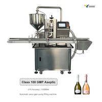 Machine de remplissage automatique de haute précision à tête unique avec pompe à rotor servo pour liquides/sauces visqueuses