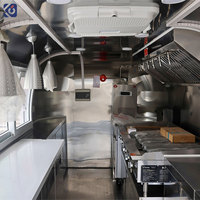 Remorque alimentaire mobile en acier inoxydable CAMPTRL entièrement équipée, camion de restauration, chariot de vente de pizzas et de café, kiosque alimentaire BBQ