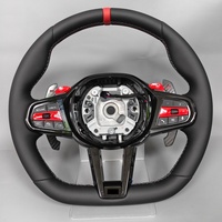 Volant en cuir rouge personnalisé pour BMW X3m G01 G02 G05 G20 G80 G87 M4 F13 F25 F33 550i