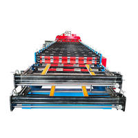 Machine de profilage de dalles de sol à double feuille, épaisseur de laminage 0,3-0,6 mm, largeur d'alimentation 1200 mm, à vendre