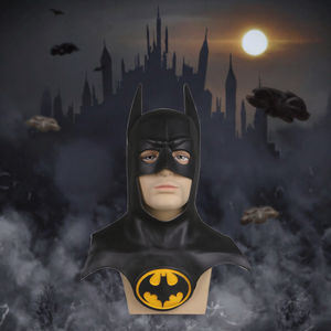 Casque de cosplay de super-héros, le Chevalier Noir, masque en latex pour la tête, pour Halloween et les fêtes de carnaval, couvre-chef noir - Product Image 2