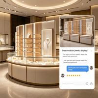 Schmuck-Vitrine für Einzelhandelsgeschäfte LED-Beleuchtung Schlösser Umweltfreundliches Design Anpassbare Farben Edle Ausstellungsmöbel