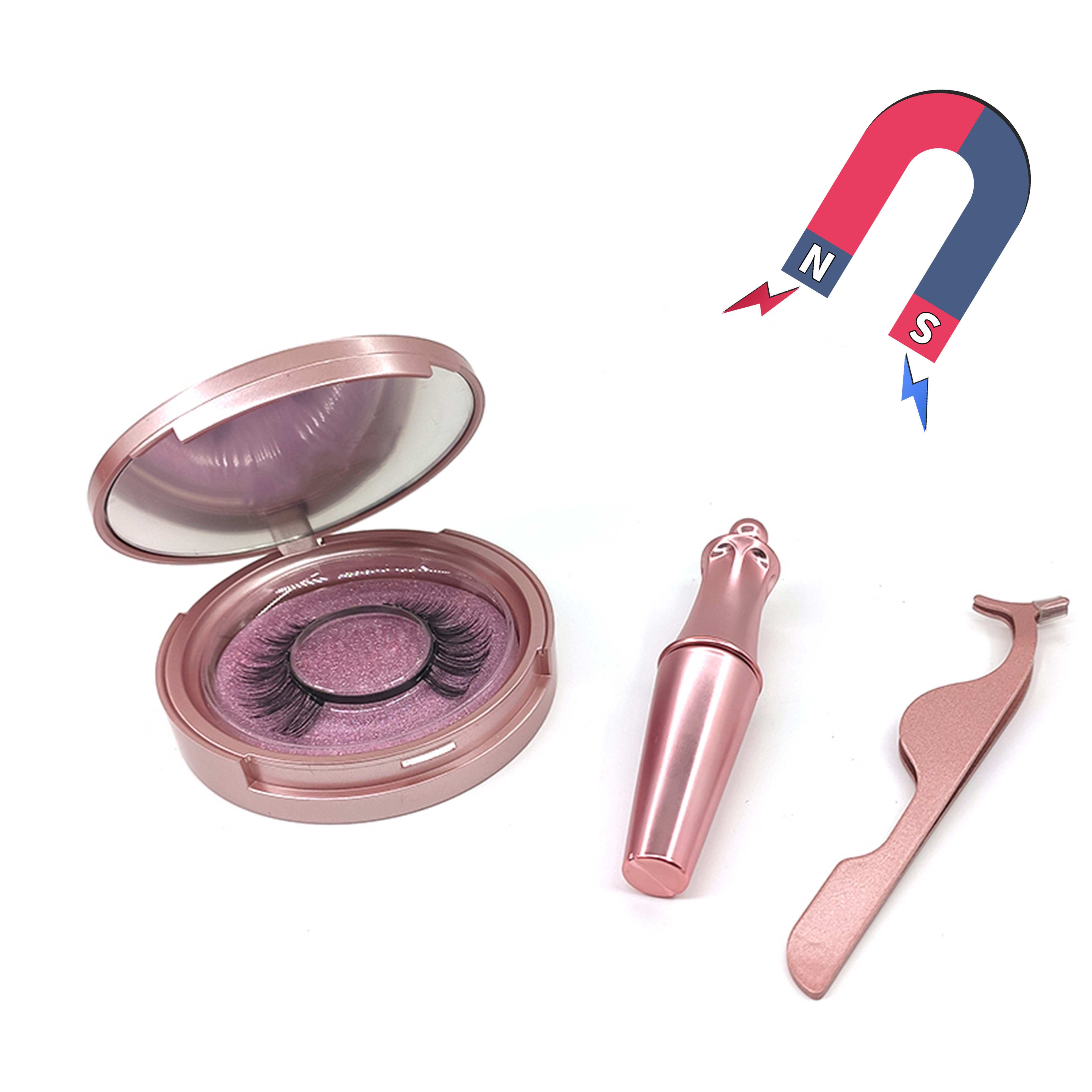 Новое поступление 2021, магнитные ресницы с подводкой для глаз, магнитные ресницы, частная этикетка