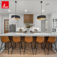 Ensemble de meubles de cuisine complet Allandgroup, armoires Shaker, rénovation haut de gamme, meilleures idées de design de cuisine avec plan de travail en quartz