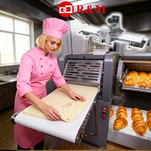 Amasadora Laminadora de Masa Eléctrica de Mesa con Cortador Automático para Croissants y Repostería - Product Image 1