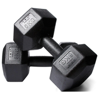 Haltères hexagonaux en fonte caoutchoutée pour musculation à domicile, fabrication OEM chinoise, en livres (5 lb)