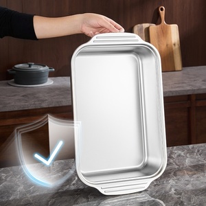 Contenitore Rettangolare in <span class=keywords><strong>Acciaio</strong></span> <span class=keywords><strong>Inox</strong></span> <span class=keywords><strong>con</strong></span> <span class=keywords><strong>Coperchio</strong></span> per Frutti di Mare, Gamberi e Gamberetti, per Ristoranti e Cucina Casalinga - Product Image 4