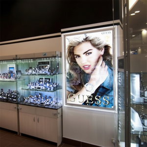 Usine En Gros Cristal Acrylique Immobilier Liste Affichage Montage Mural Signe Led Menu Cadre Publicité Boîte À Lumière Réglable - Product Image 1