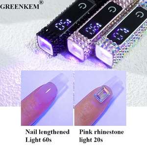 3 Couleurs 3W Strass Mini Lampe à Led UV pour Ongles Séchoir à Ongles Portable Rechargeable Pour Gel Durcissant Lampe <span class=keywords><strong>de</strong></span> Manucure - Product Image 3