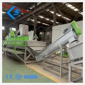 New 500kgh chất thải phế liệu nhựa HDPE chai phim nghiền tái chế thiết bị nhà máy giặt dòng máy giá cho tái chế Plasti