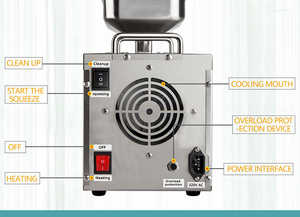Presse à huile automatique à froid et à chaud en acier inoxydable <span class=keywords><strong>Mj</strong></span> Lyf-899 pour usage domestique et petites entreprises, huile d'olive, 720 W - Product Image 4