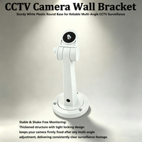Support mural pour caméra avec base circulaire en plastique blanc de 9 cm pour moniteur de sécurité CCTV