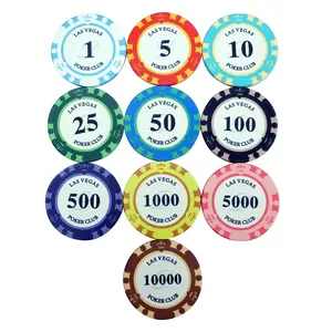 Kaile factory 10g ceramic poker chips oem custom logo professional quality 39mm chip to buy for casino entertainment game