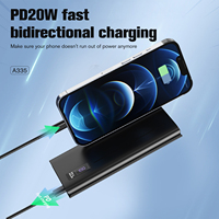 Power Bank Aspor de Fábrica PD20W+QC22.5W 10000mAh de Carga Rápida Batería Externa para Teléfono Móvil Cargador Portátil para Teléfonos