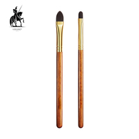 Pinceaux de maquillage de luxe de haute qualité en tube de cuivre doré, pinceaux correcteurs à poils synthétiques, marque privée