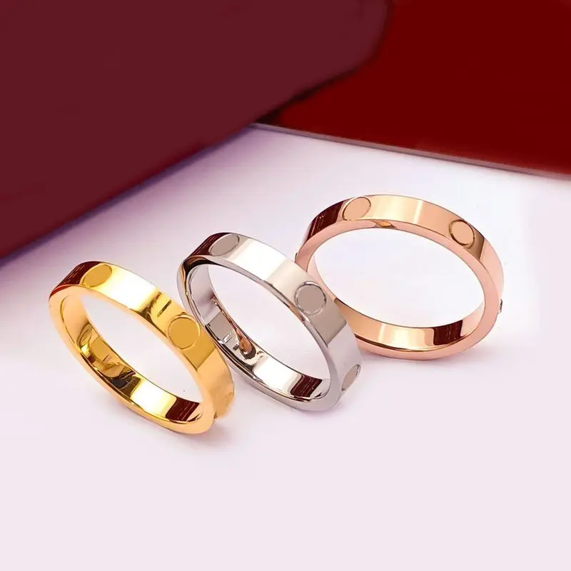 प्यार दोस्ती अंगूठी 18k गोल्ड रजत मढ़वाया गुलाब सोने वर्ग क्रिस्टल zirconia स्टेनलेस स्टील की सगाई की अंगूठी