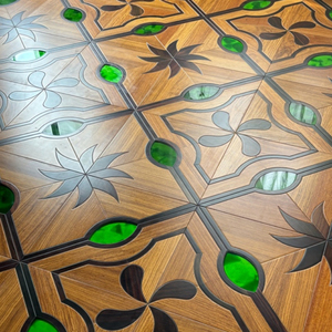 <span class=keywords><strong>Parquet</strong></span> en bois de rose Padauk de luxe avec incrustation de jade, <span class=keywords><strong>parquet</strong></span> <span class=keywords><strong>exotique</strong></span> durable pour les projets de villas et d'hôtels - Product Image 4