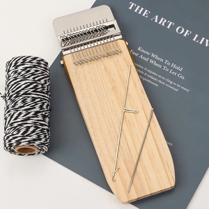 Petit kit de métier à <span class=keywords><strong>tisser</strong></span> avec 14 crochets Mini métier à repriser portable Machine à <span class=keywords><strong>tisser</strong></span> à raccommoder rapidement - Product Image 2