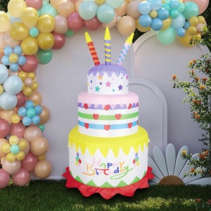 Gâteau gonflable personnalisé pour Noël et anniversaire, moule à gâteau gonflable de 6 pieds pour décoration de fête - Product Image 2