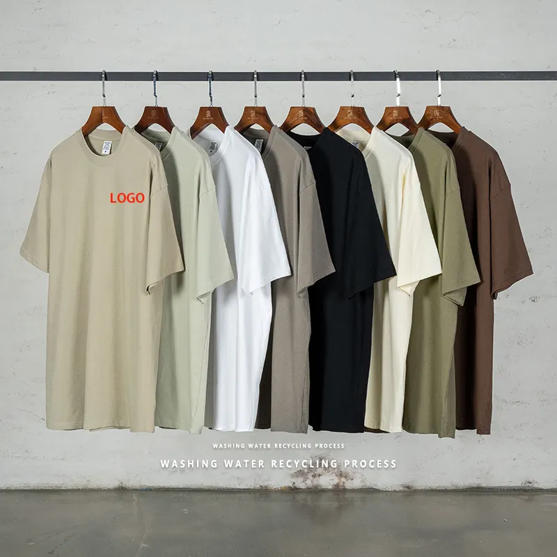 Manufacturer Custom Clothing Men's T-shirts 260gsm Heavy Cotton Oversized Drop Shoulder T Shirt China Blank 100% Cotton 8 Color