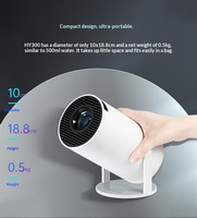 Mini projecteur Topleo Hy300 Pro 4K à courte focale, portable, Android 11, lampe LED intelligente, home cinéma, WiFi6 5.0 intégré, 150 ANSI