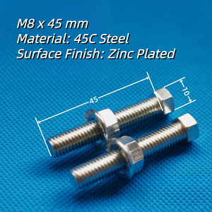 Accessoires pour motos : Vis de réglage de chaîne M8*45mm, écrou M8 à tête hexagonale (non standard), vis de tension de chaîne - Product Image 3