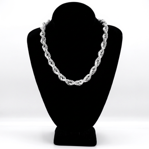 Luxury Twisted <b>Rope</b> Link Moissanite Diamond <b>Chain</b> Iced Out Hip Hop Necklace VVS Premium Statement Jewelry - Product Image 1