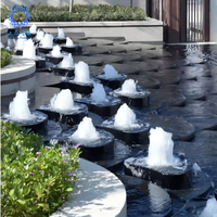Ornement de jardin, fontaine musicale LED, mini fontaine d'eau dansante rythmique