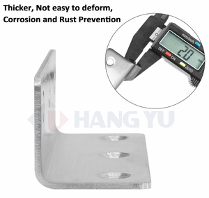 Triangle de fer renforcé de bloc fixe à angle droit de 90 degrés pour accessoires de mur-rideau - Product Image 2