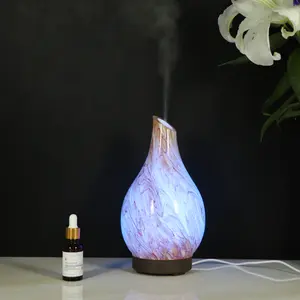7 Color Light Smart Luft nubler ätherisches Öl Holz Wassers pray Luft Aroma therapie Aroma Diffusor Maschinen glas für BedRoom - Product Image 1