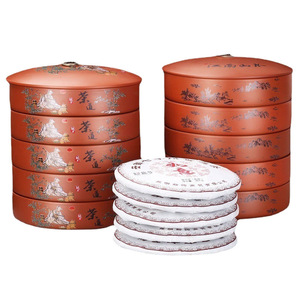 Xiajie Purple Clay Tea Storage Jar Large Round Air Tight Wooden Lid For Home Use - Product Image 5
