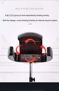 Sèche-cheveux professionnel de style italien pour salon de coiffure, Climazone Halo, 1200W, ABS, support mural - Product Image 5