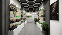 Vitrine de présentation de parfums moderne, étagères personnalisées pour parfums, comptoir de vente au détail pour l'aménagement intérieur d'une boutique