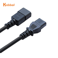 Haute qualité personnalisé IEC C13 à C14 mâle à femelle prise d'extension connecteur de câble cordon d'alimentation pour armoire PDU d'ordinateur
