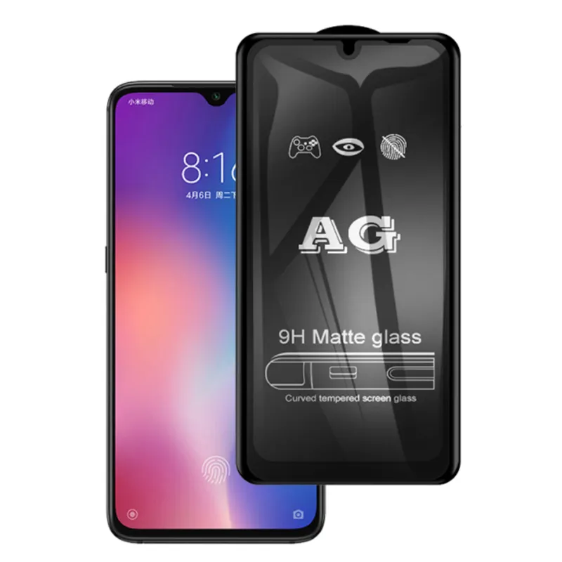 No fingerprint Matte Glass for Xiaomi Mi 9T Pro Mi9 SE Mi 8 Lite Screen Protector Frosted Tempered Glass Full Glue