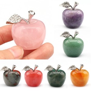 หินกึ่งมีค่าสำหรับบำบัดหินอัญมณีแอปเปิ้ลคริสตัลขนาด1นิ้ว - Product Image 1