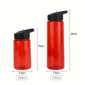 Offre Spéciale – Bouteille d'eau en plastique de 400 ml et 750 ml avec paille – Sans BPA, durable, idéale pour le fitness, la randonnée, le cyclisme (OEM/ODM pris en charge) - Product Image 3