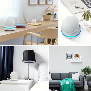 Soporte de Escritorio para <span class=keywords><strong>Amazon</strong></span> <span class=keywords><strong>Echo</strong></span> Dot <span class=keywords><strong>4</strong></span>ª/5ª <span class=keywords><strong>Generación</strong></span>, Luz LED RGB, Accesorios para Altavoces Inteligentes para el Hogar, Soporte para Altavoz con Almacenamiento de Cables - Product Image 4