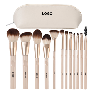 Set de Brochas de Maquillaje - Brochas Cosméticas <span class=keywords><strong>Profesionales</strong></span> con Mango de Aluminio y Lacado Perlado, Herramientas de Maquillaje - Product Image 1