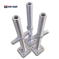 Base de vérin réglable en acier galvanisé à chaud pour échafaudage de coffrage et support de soutènement de construction